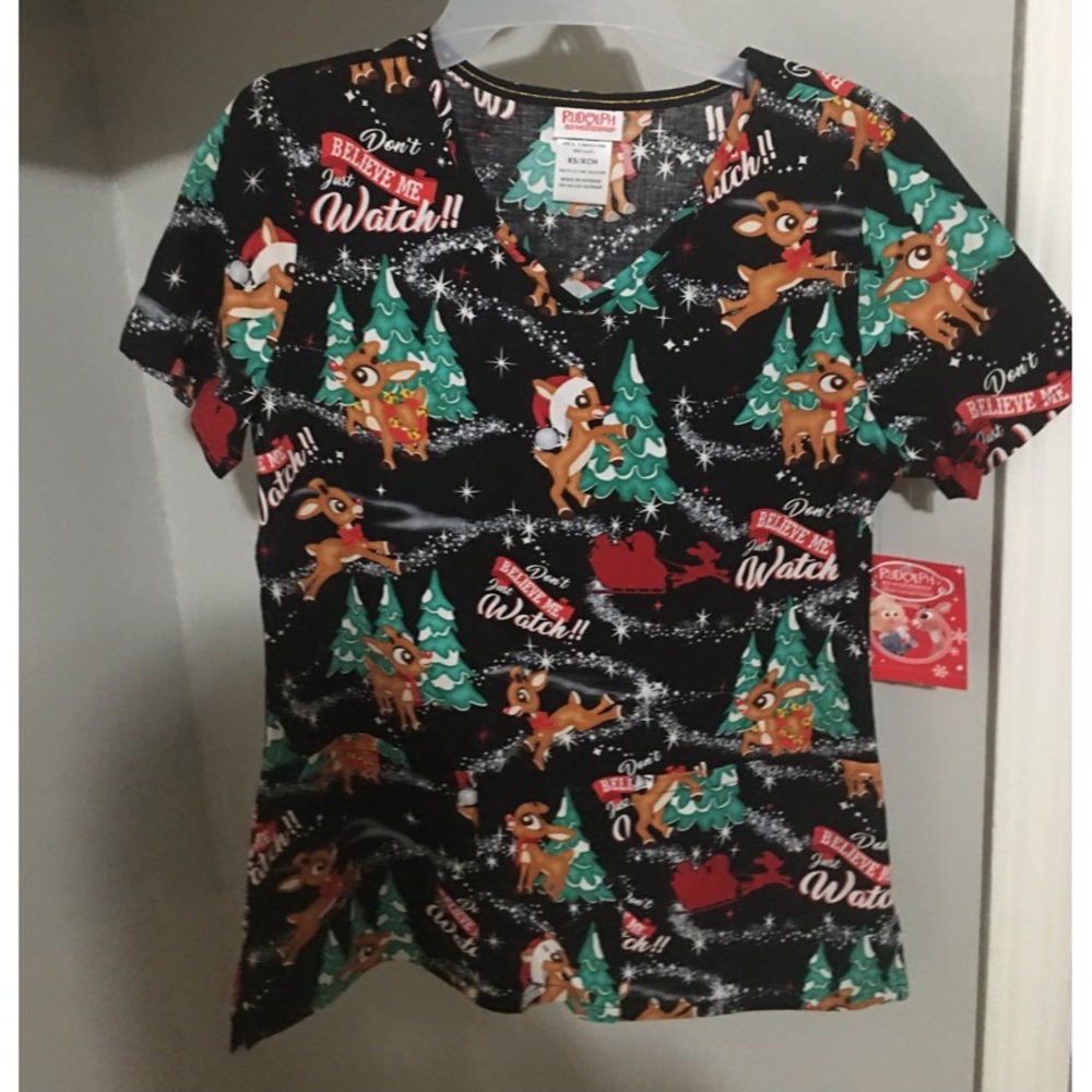 Rudolph scrub top